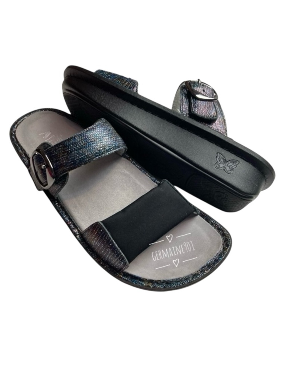 Alegria Keara Blue Glimmer Glam Sandal
